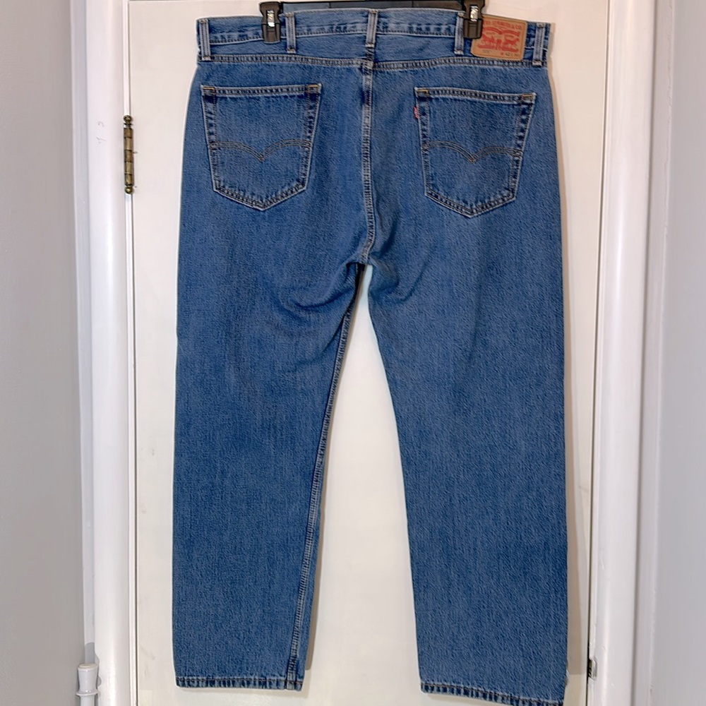 Levi's 505 Regular Fit Cotton Denim Jeans 42x30 - Picture 8 of 13